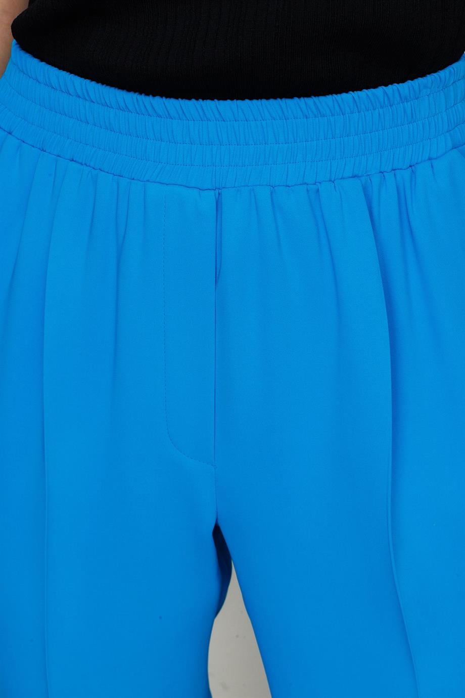 Elastan Kemerli Slim Paça Pantolon