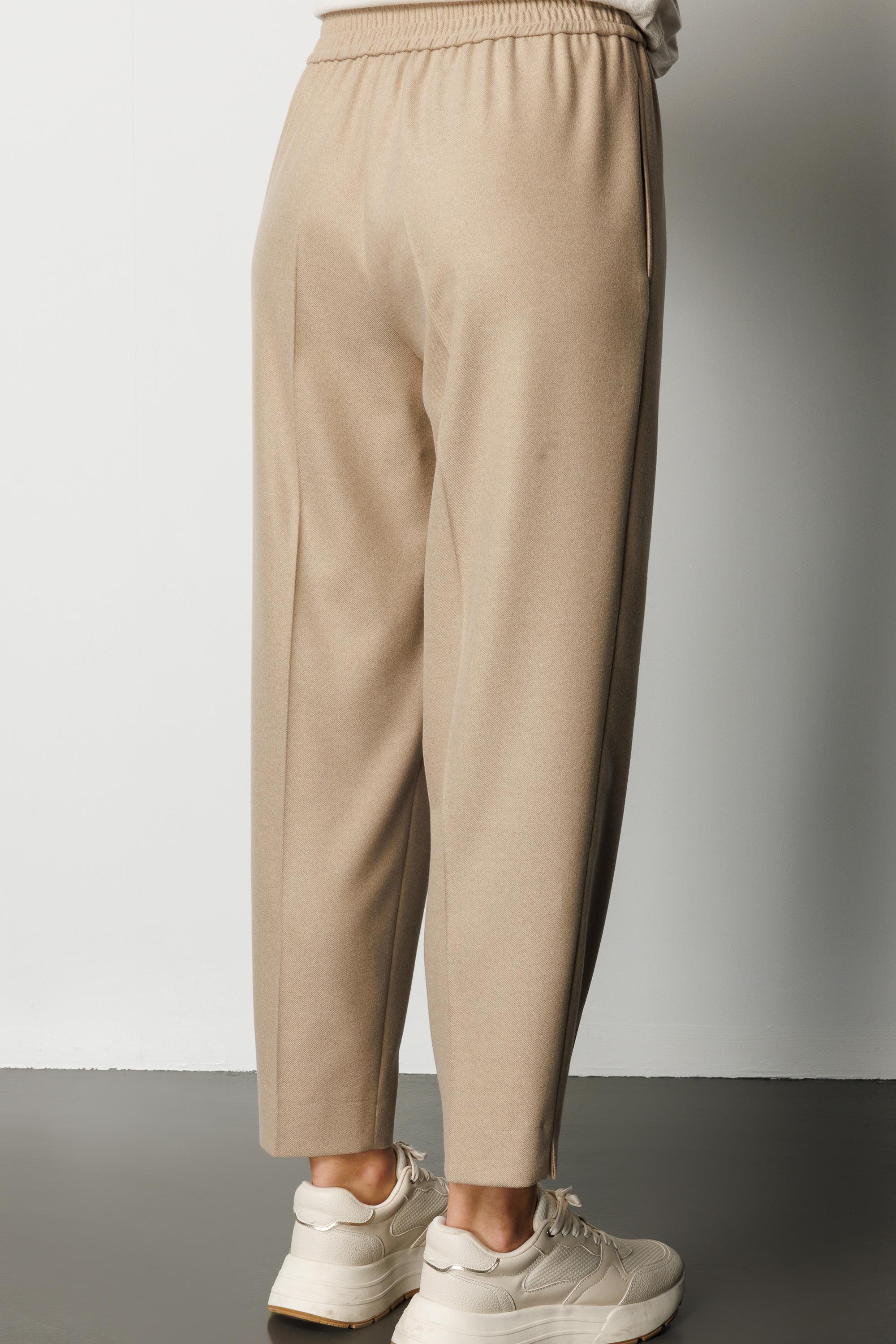 Elastan Kemerli Yırtmaçlı Pantolon