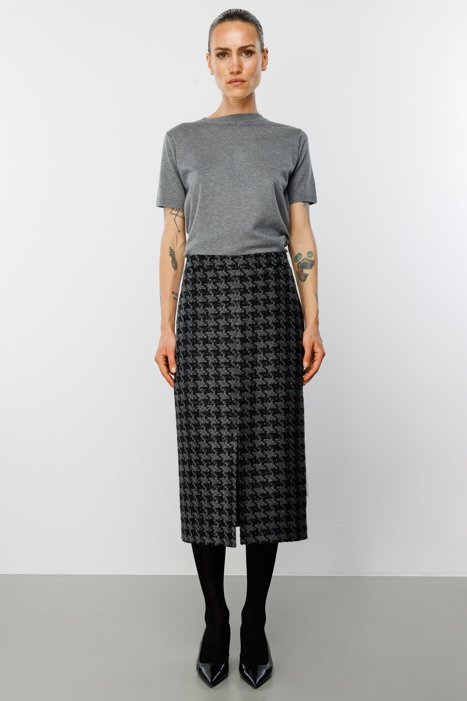 Kazayağı Midi Etek