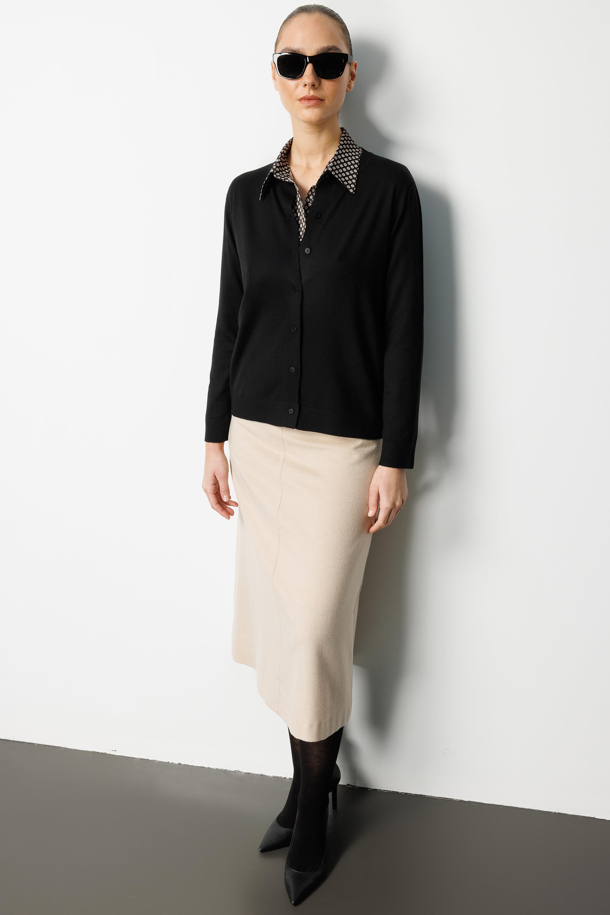 O Yaka Uzun Kol Hırka