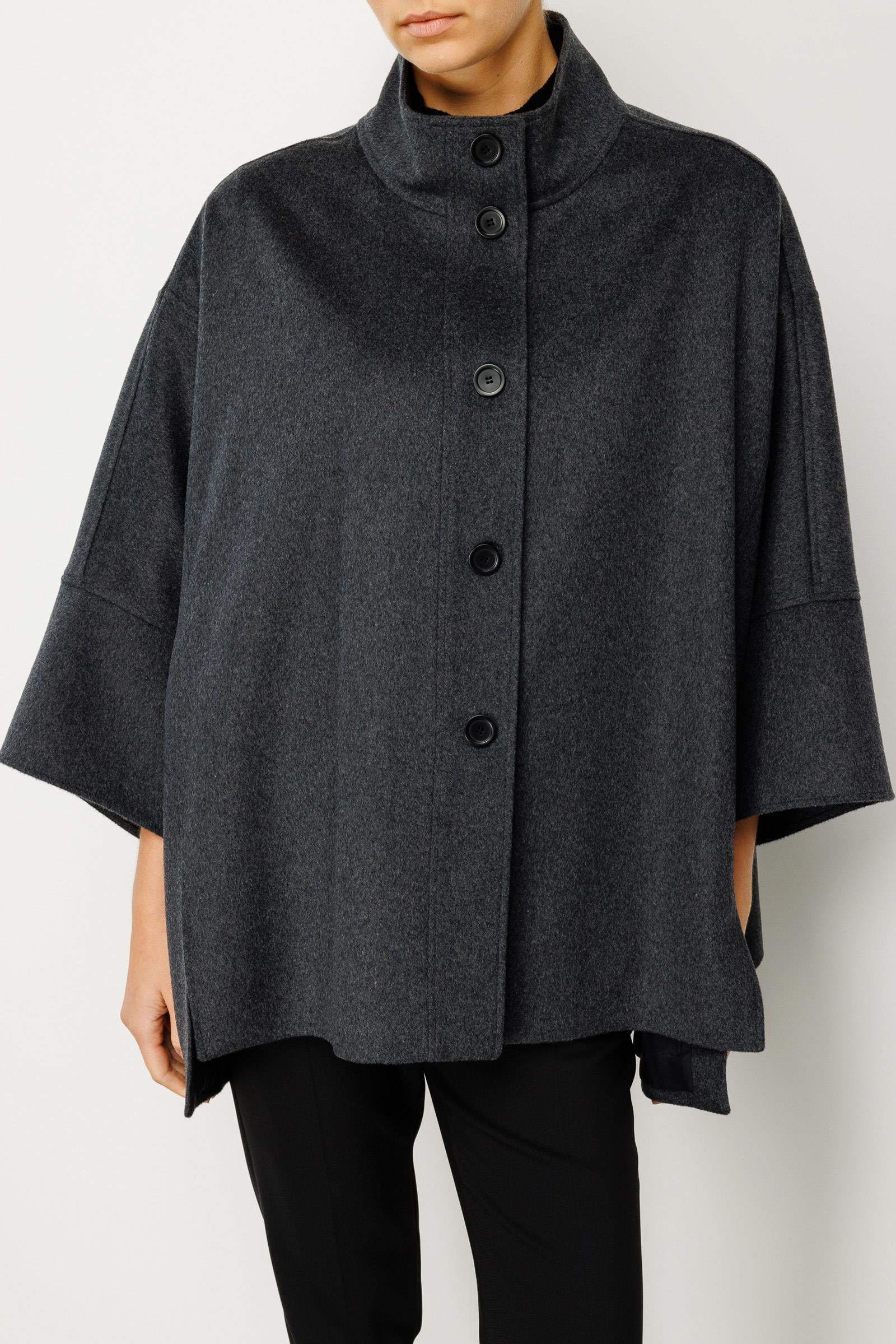 Önden Düğmeli Oversize Kaban