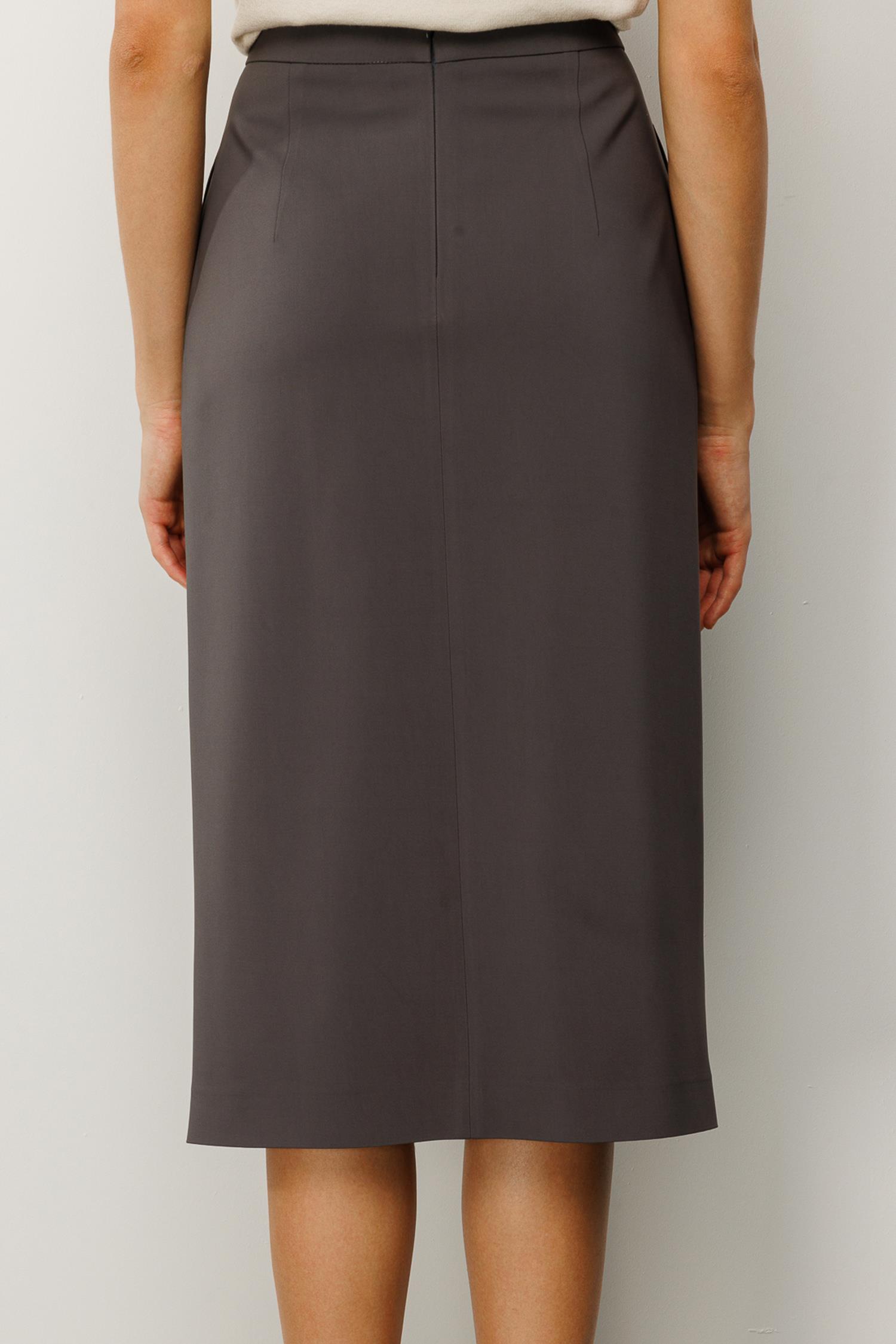 Önden Yırtmaçlı Dar Etek