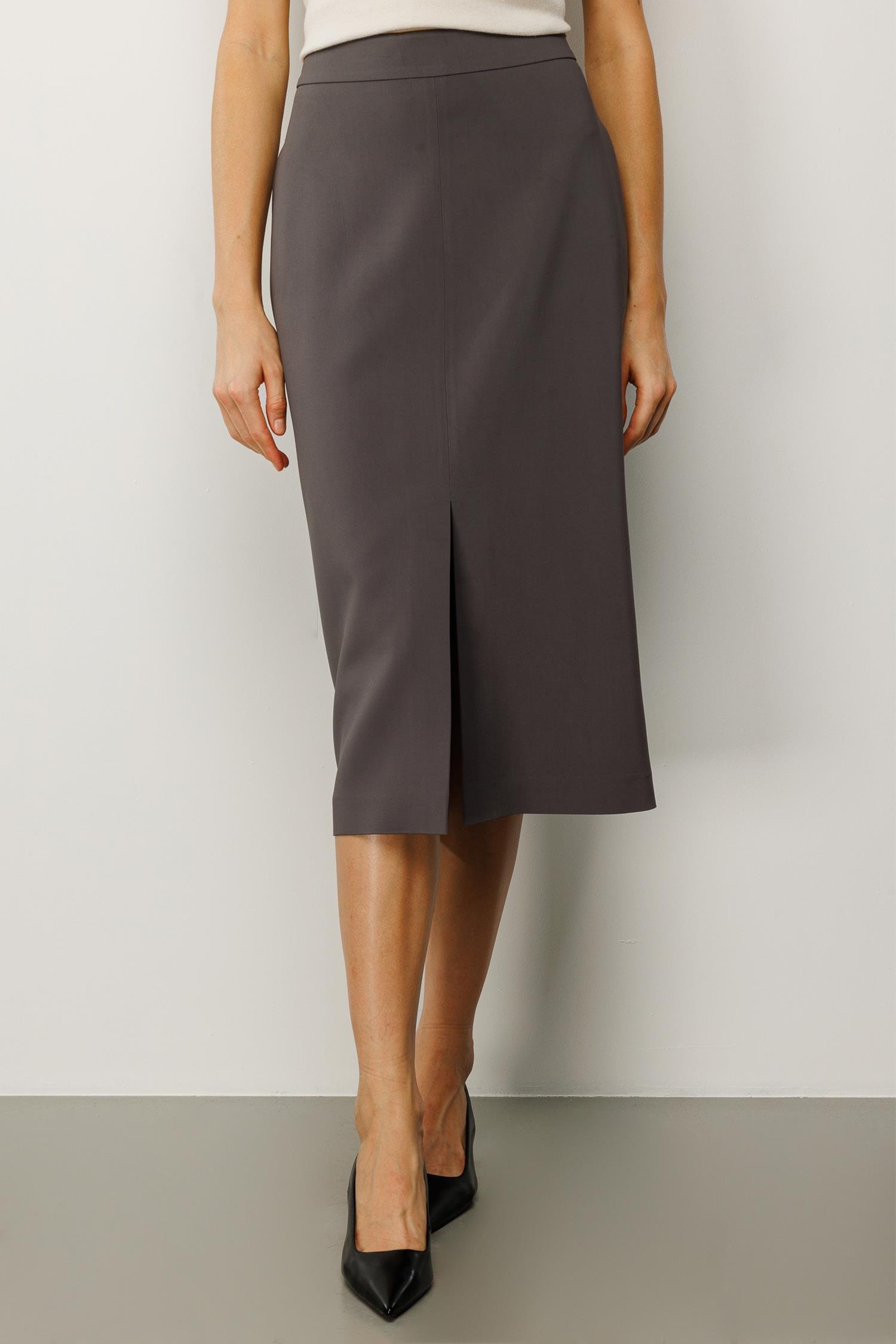 Önden Yırtmaçlı Dar Etek