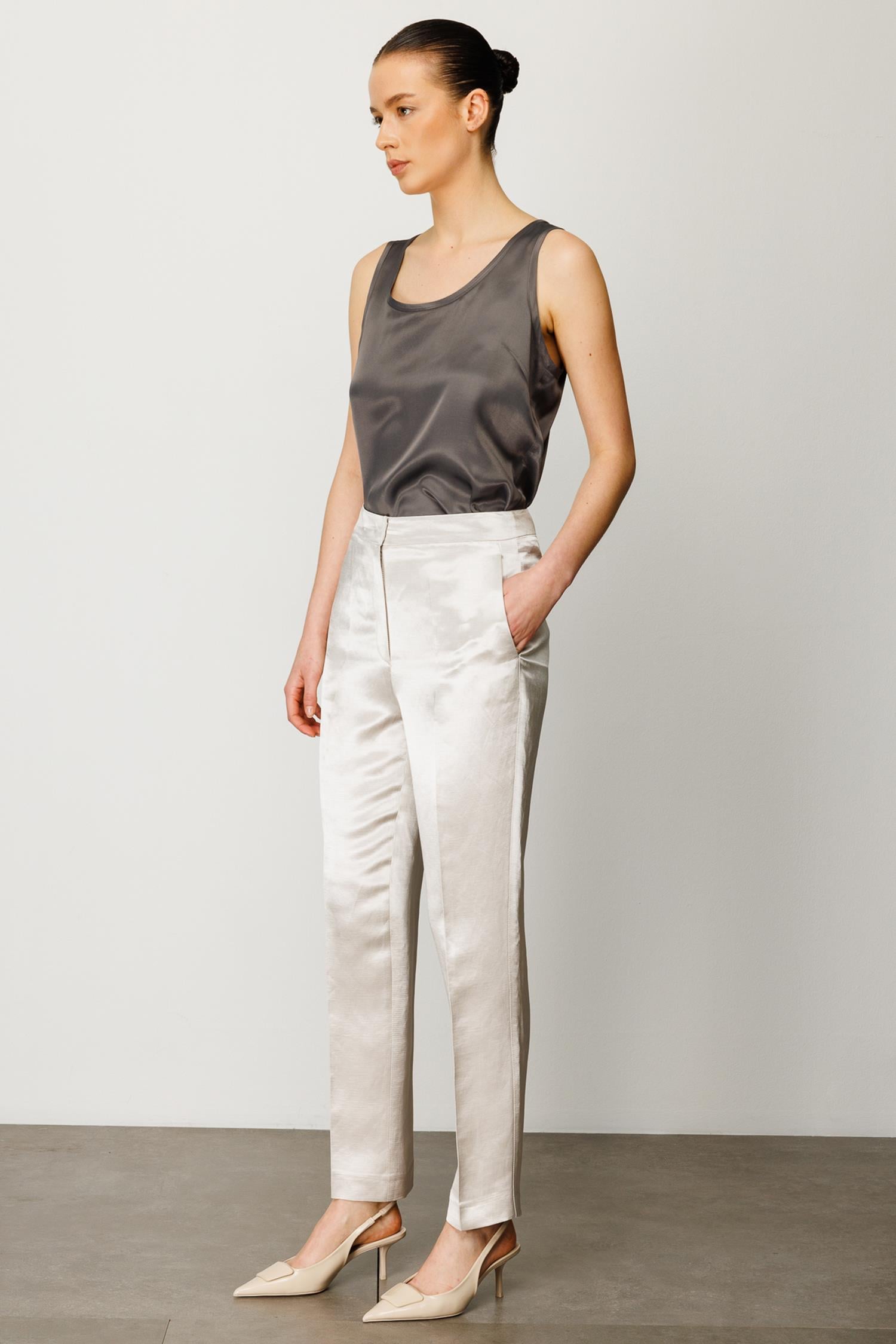 Slim Fit Cepli Pantolon