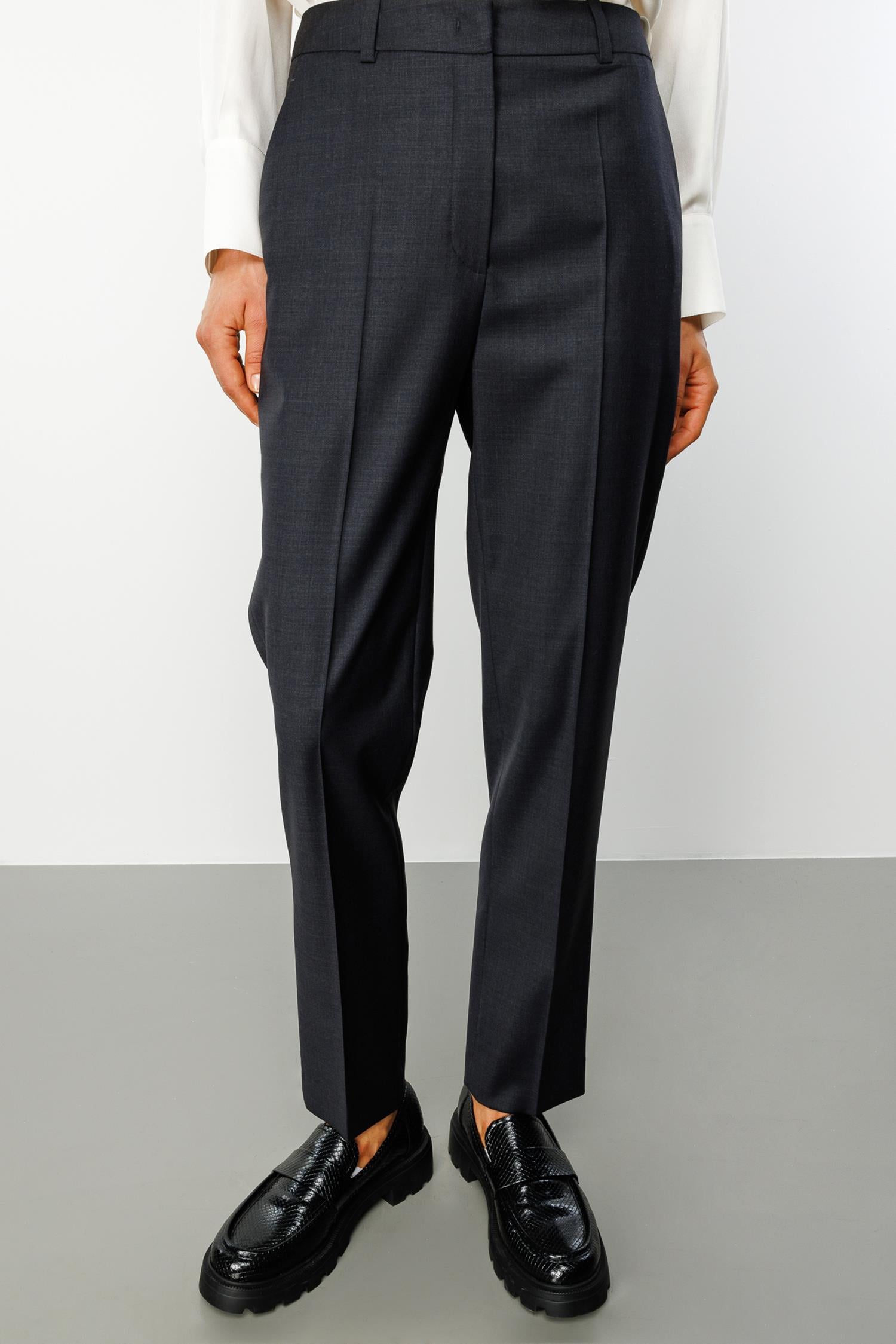 Slim Fit Cepli Yün Pantolon