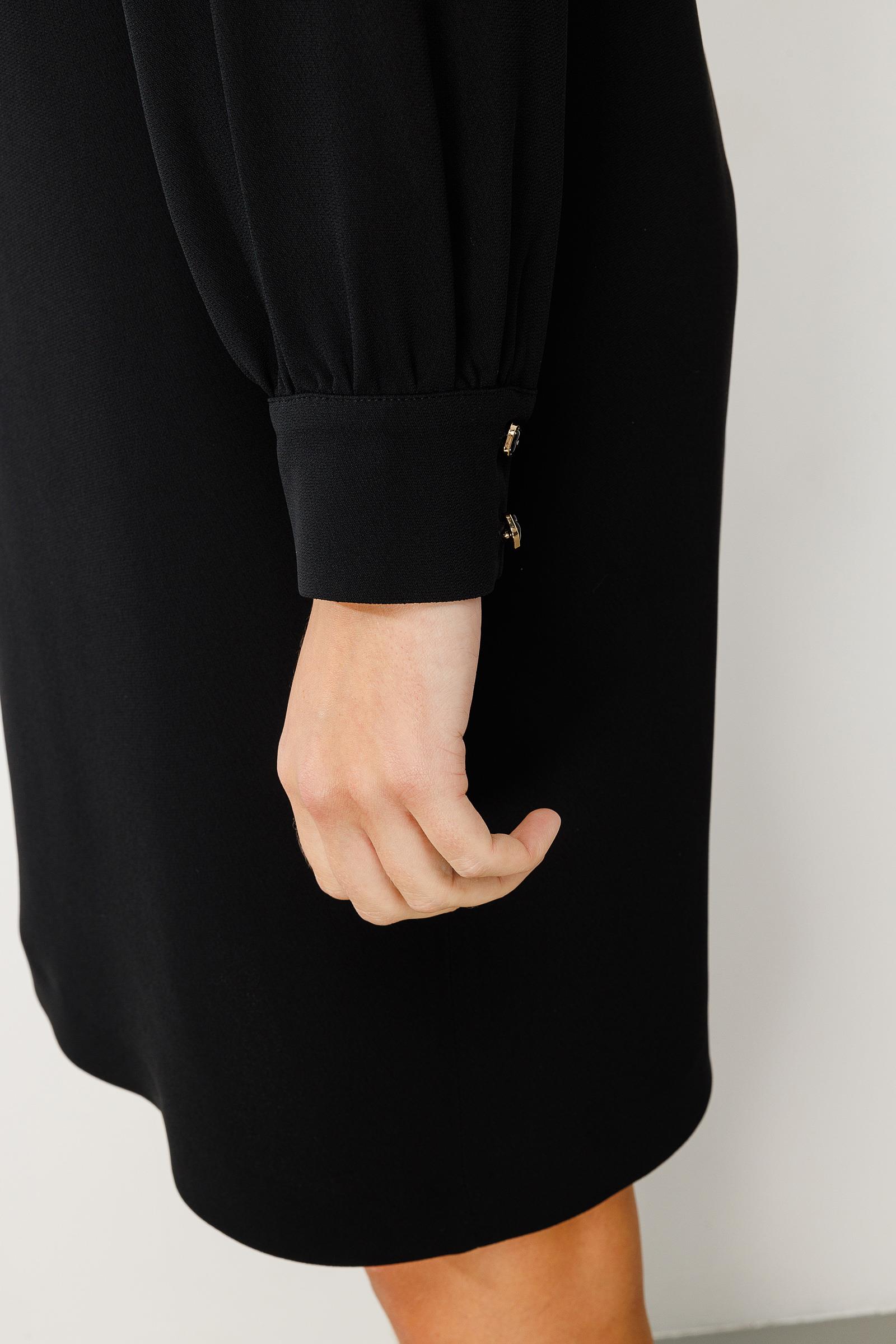 V Yaka Uzun Kol Midi Elbise