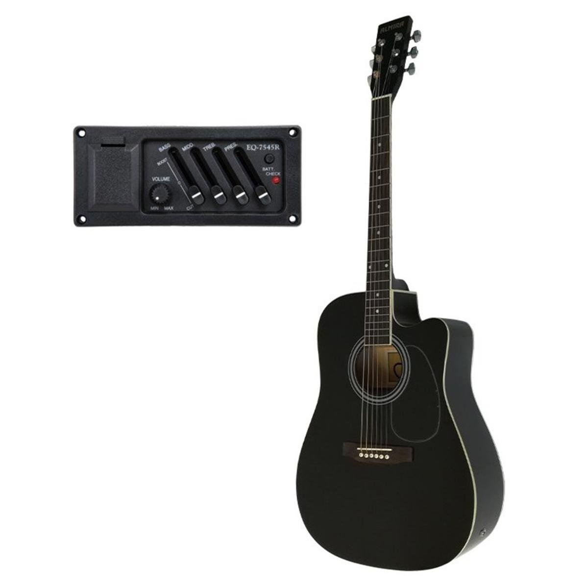 Almira F650N-BKC Siyah Elektro Akustik Gitar