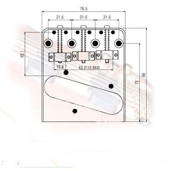 BT005SS Wilkinson Üretim Telecaster Köprü Krom