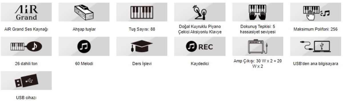 Casio GP-310 Celviano Grand Hybrid Dijital Piyano (Siyah)