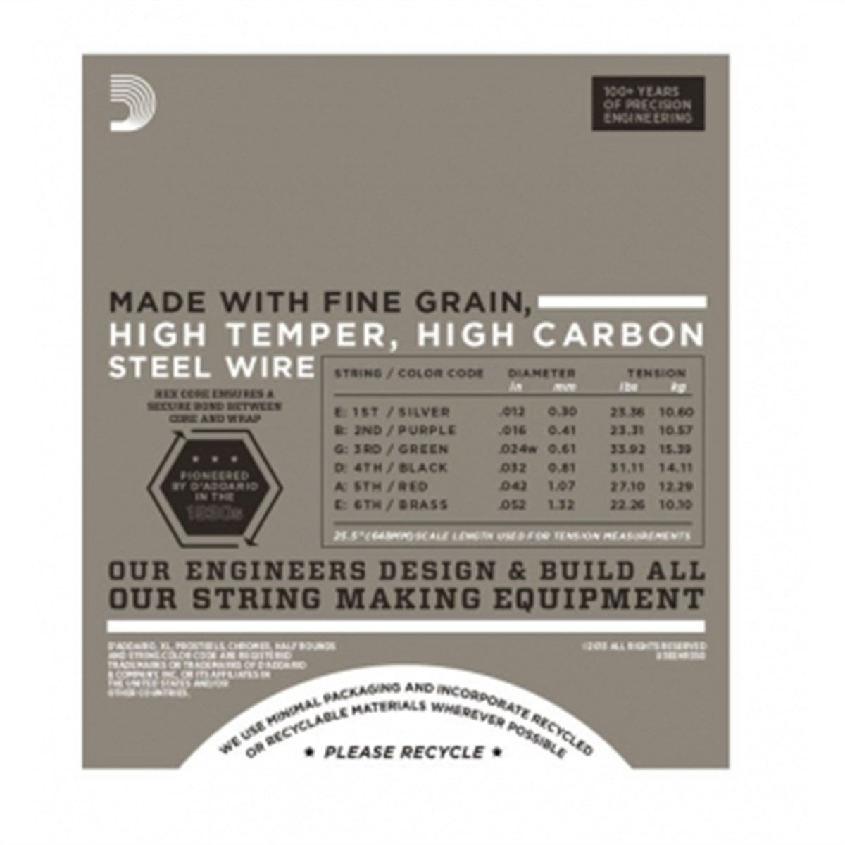 DADDARIO EHR350 ELEKTRO TEL SET 12-52