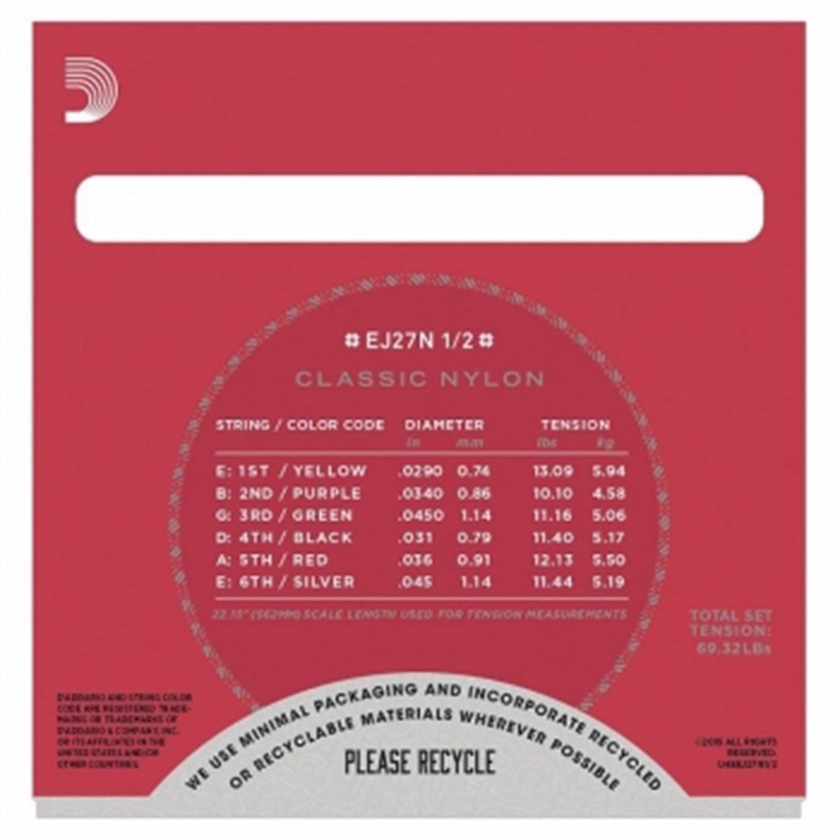 DADDARIO EJ27N 1/2 KLASİK GİTAR TEL SETİ (1/2)