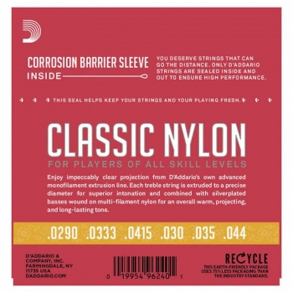 DADDARIO EJ27N 3/4 KLASİK GİTAR TEL SETİ NORMAL TENSION