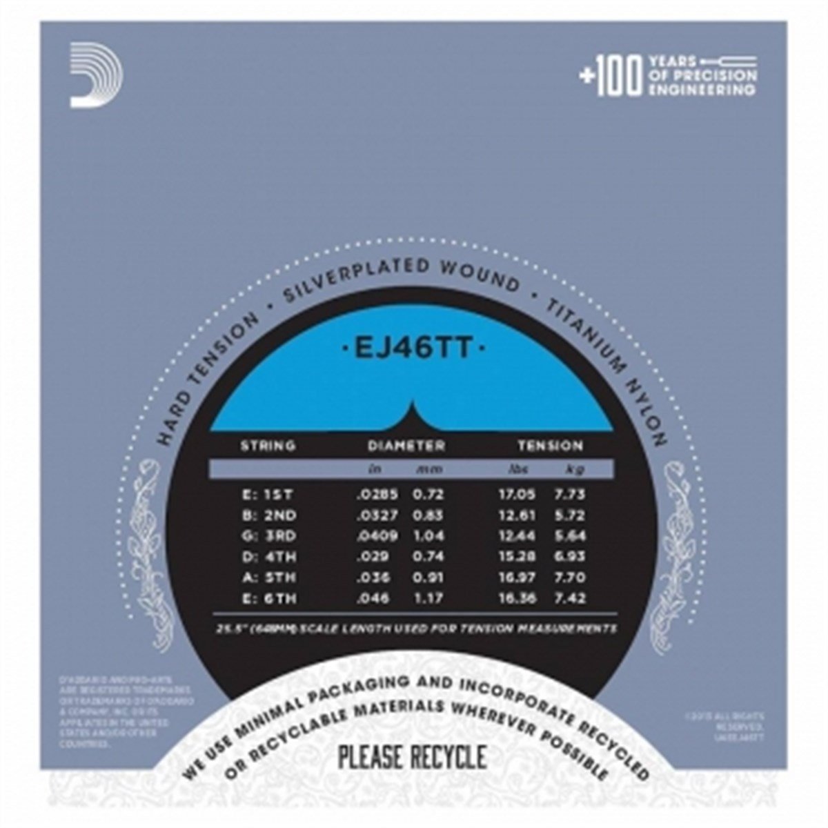 DADDARIO EJ46FF KLASİK GİTAR TEL SETİ HARD TENSION