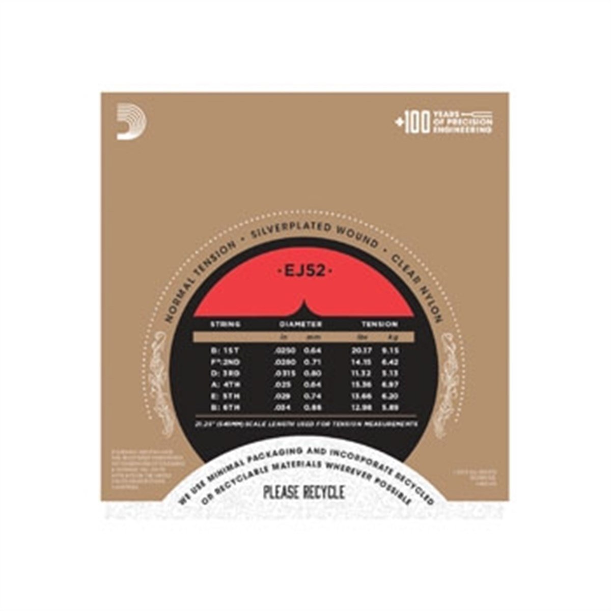 DADDARIO EJ52 KLASİK GİTAR TEL SETİ