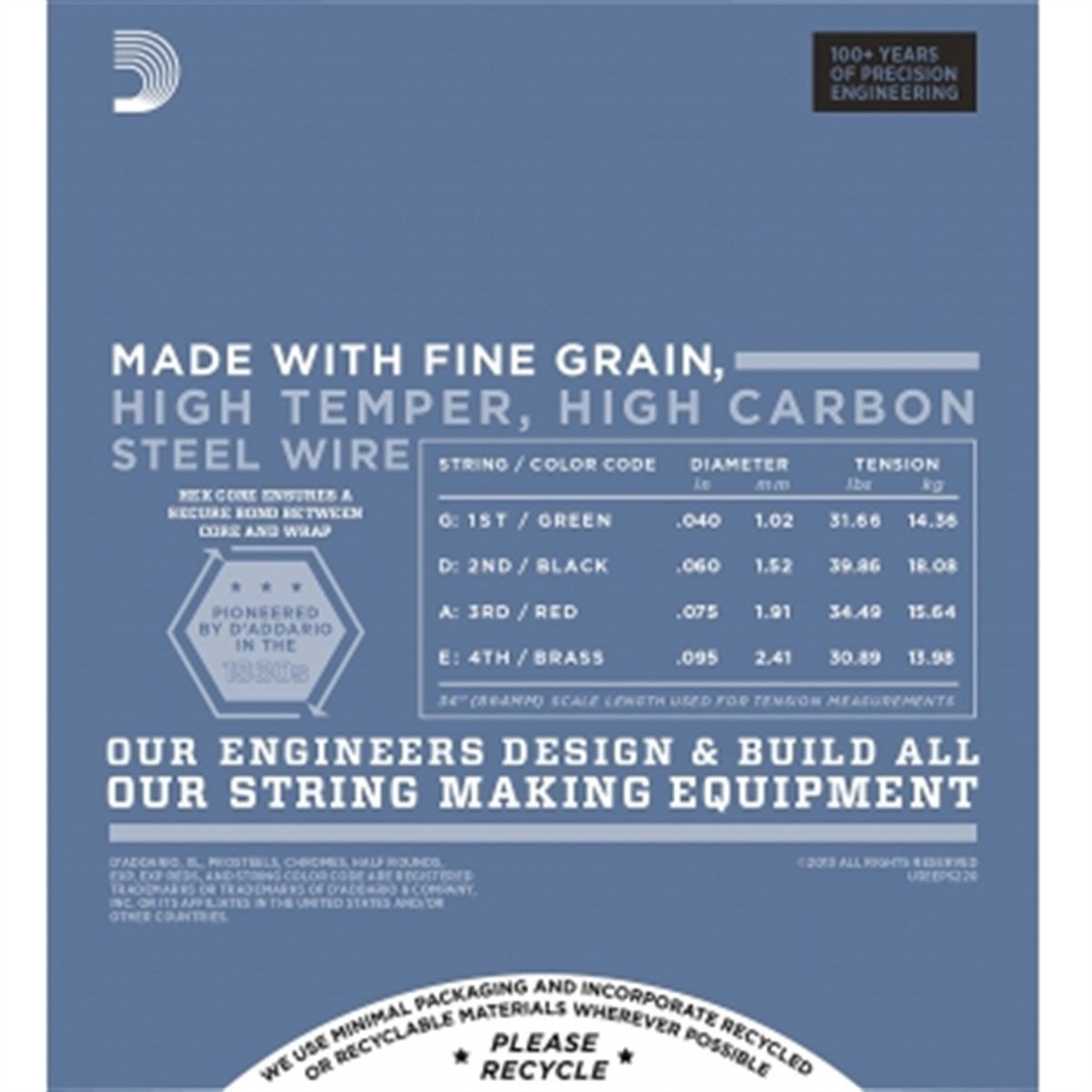 DADDARIO EPS220 BAS GİTAR TEL SETİ 40-95