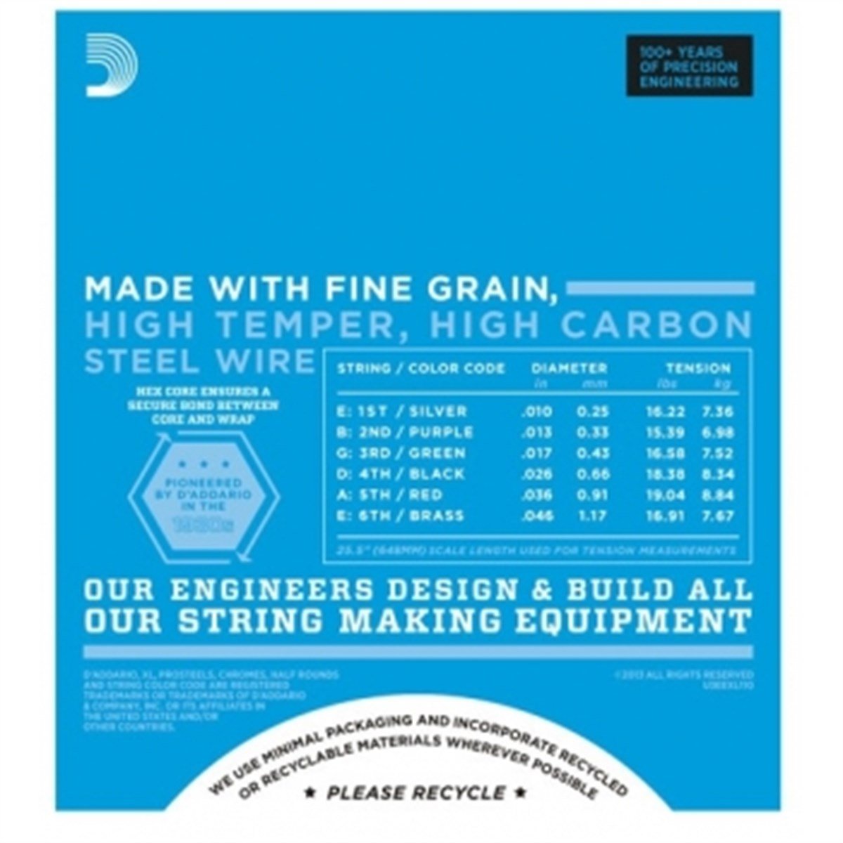 DADDARIO EXL110-10P (10 SET) ELEKTRO GİTAR TEL SETİ, XL, 10-46