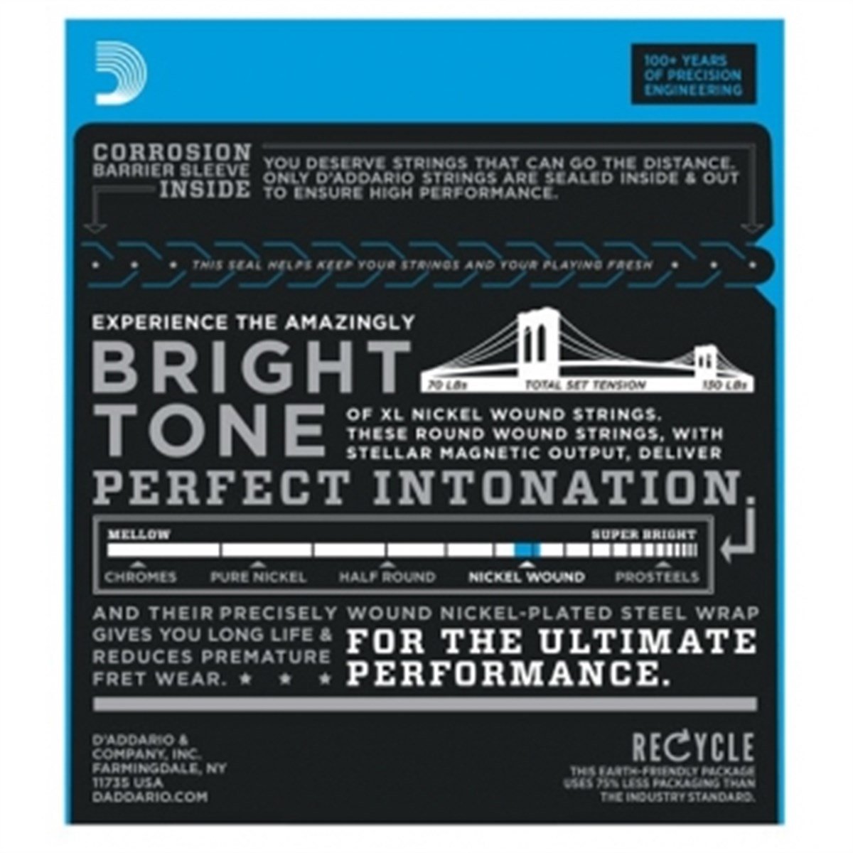 DADDARIO EXL110-3D ELEKTRO GİTAR TEL SETİ 10-46