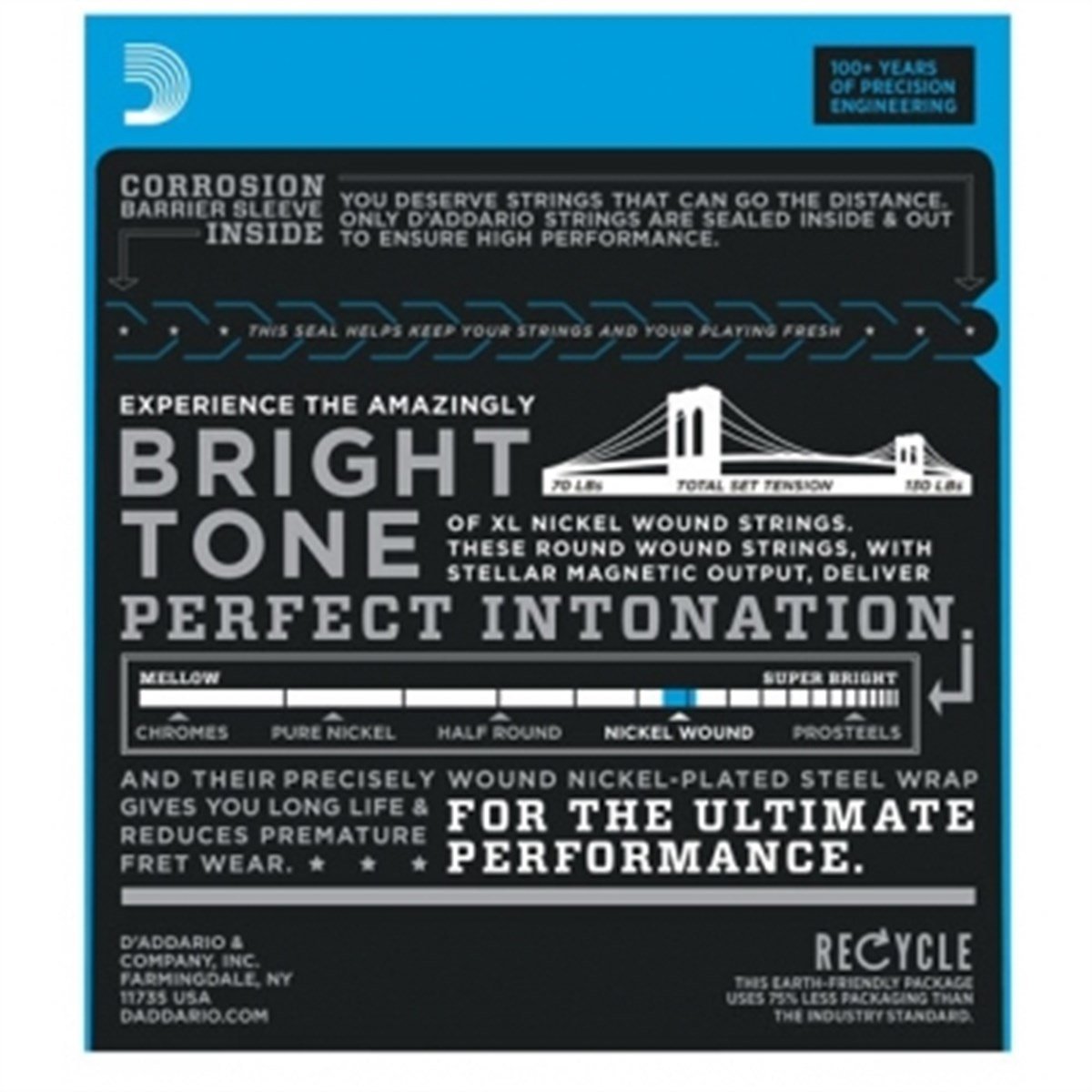 DADDARIO EXL110-7 ELEKTRO GİTAR TEL SETİ, 7 TELLİ, XL, 10-59