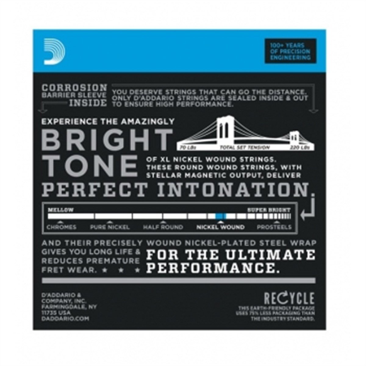 DADDARIO EXL140-8 ELEKTRO TEL SET 8 TELLİ 10-74