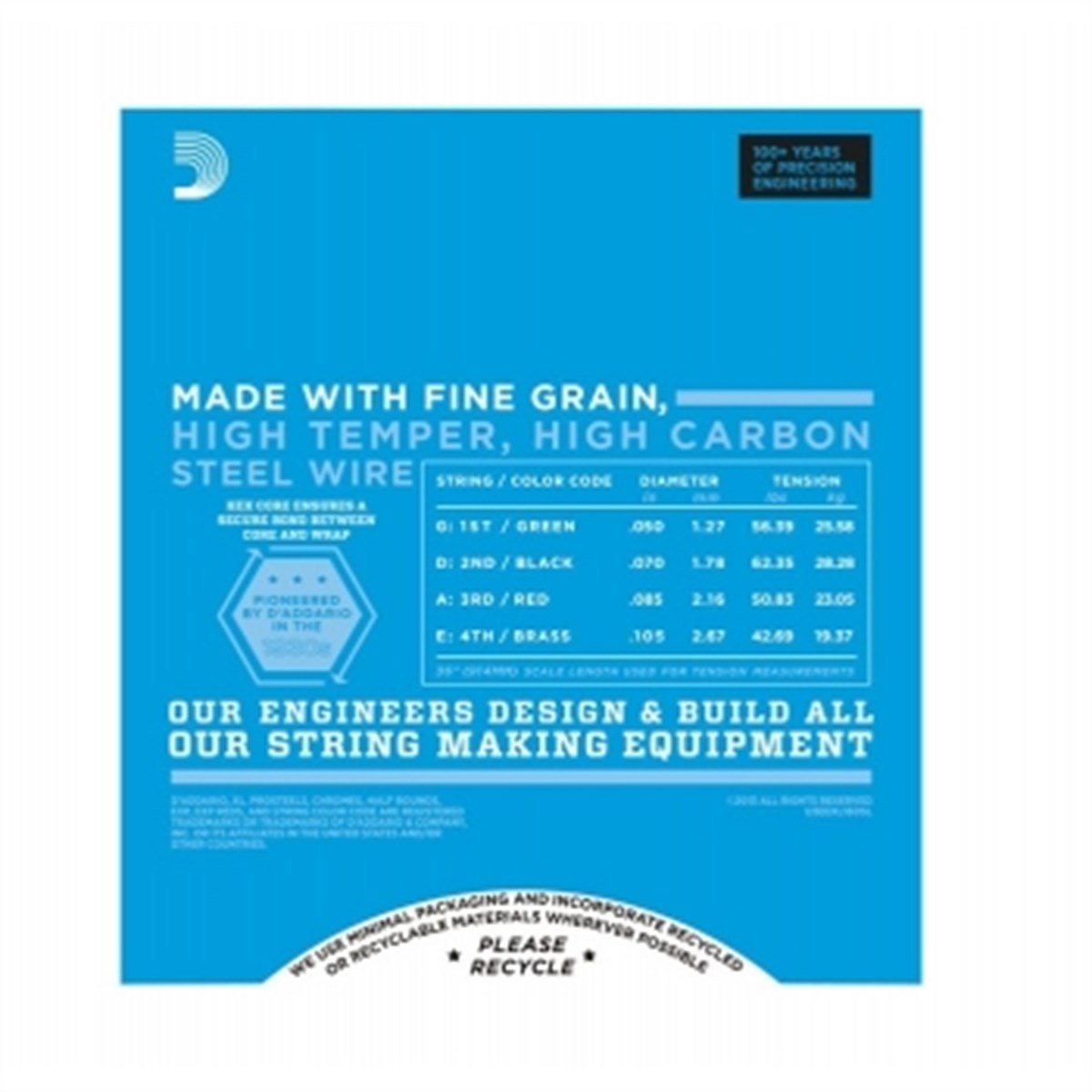 DADDARIO EXL160SL BAS GİTAR TEL SETİ 50-105