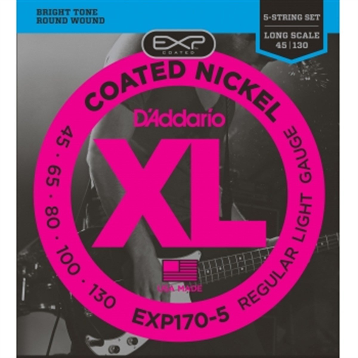 DADDARIO EXP170-5 BAS GİTAR TEL SETİ 45-130