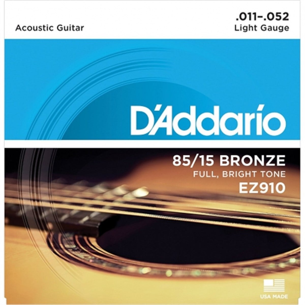 DADDARIO EZ910 Bronze Light Set Akustik Gitar Teli (11-52)