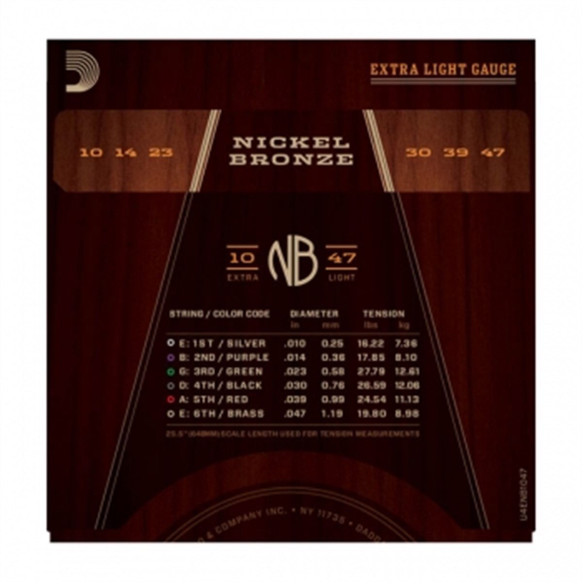 DADDARIO NB1047 Akustik Gitar Teli 10-47