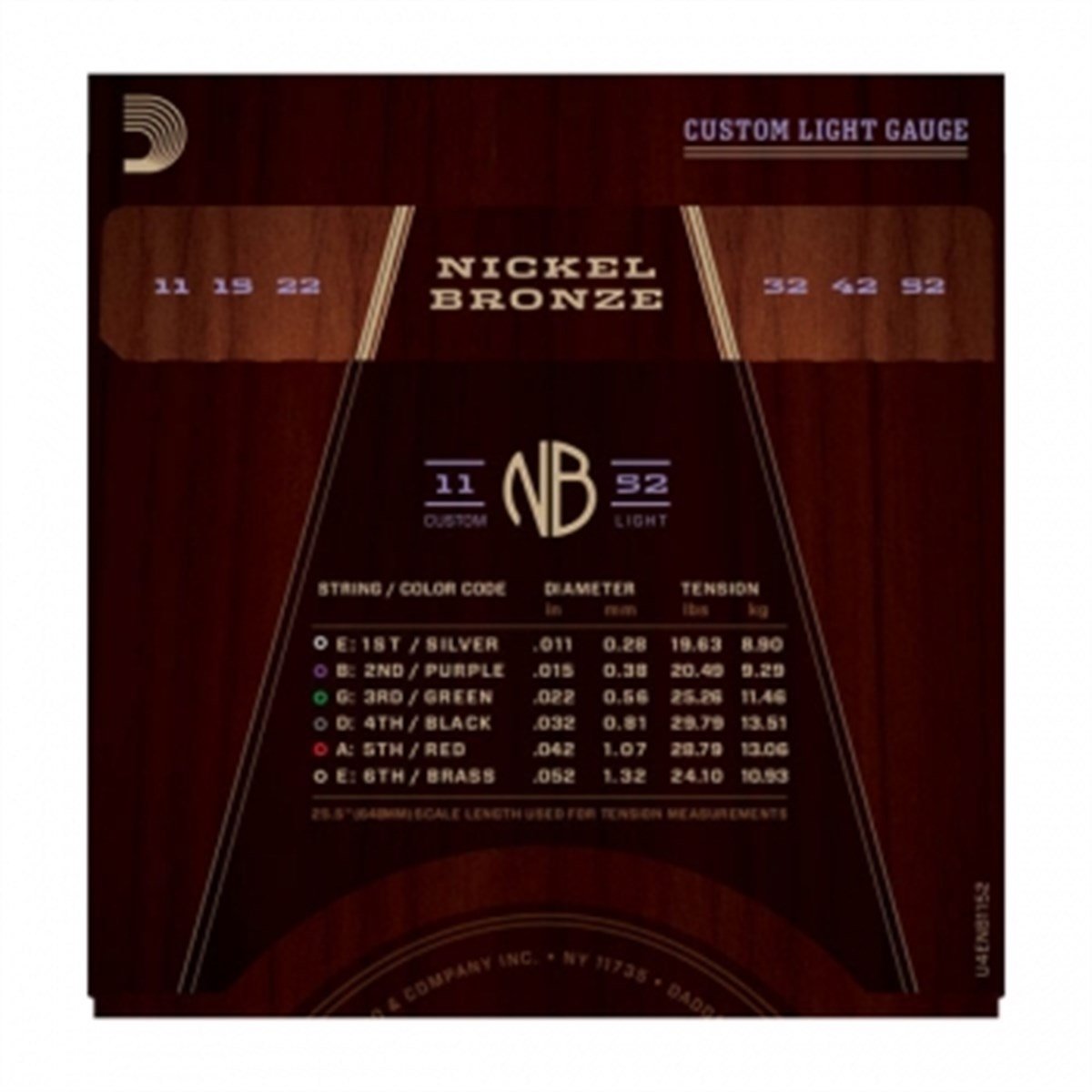 DADDARIO NB1152 Akustik Gitar Teli 11-52