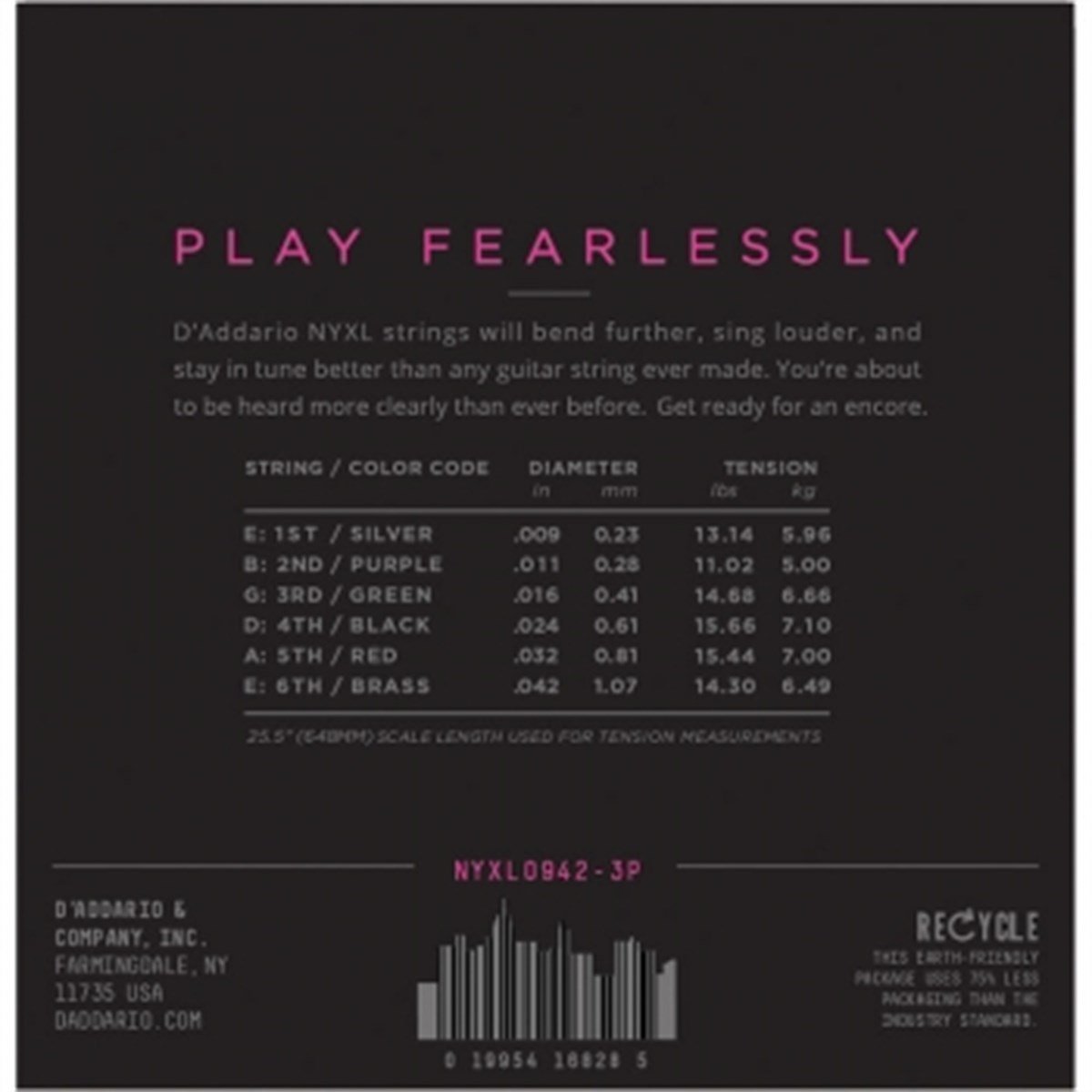 DADDARIO NYXL0942-3P ELEKTRO GİTAR TEL SETİ 9-42