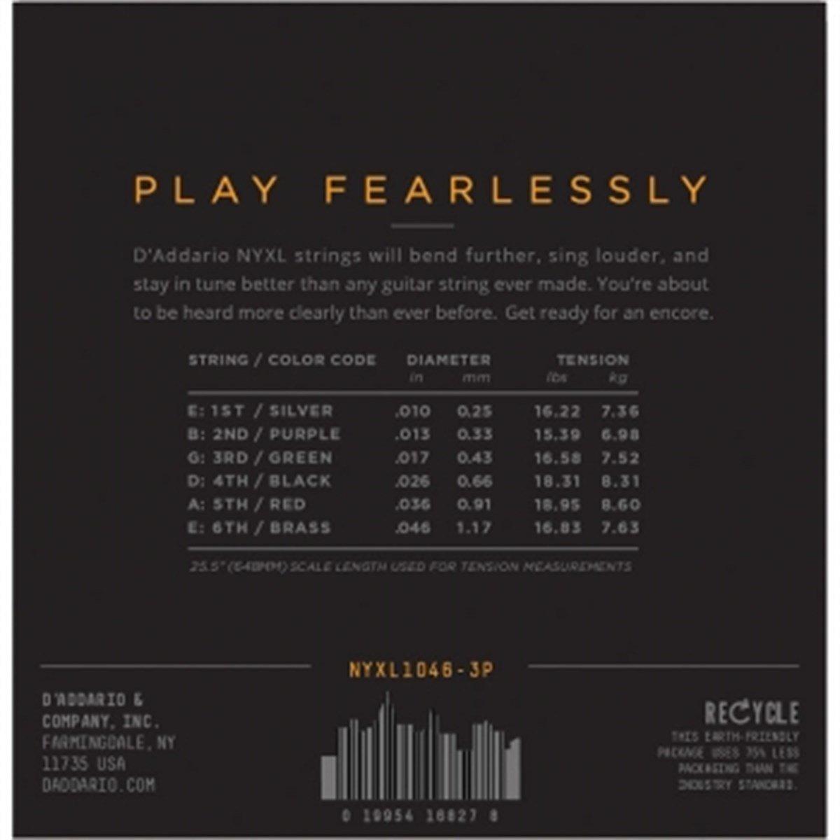 DADDARIO NYXL1046-3P ELEKTRO GİTAR TEL SETİ 10-46