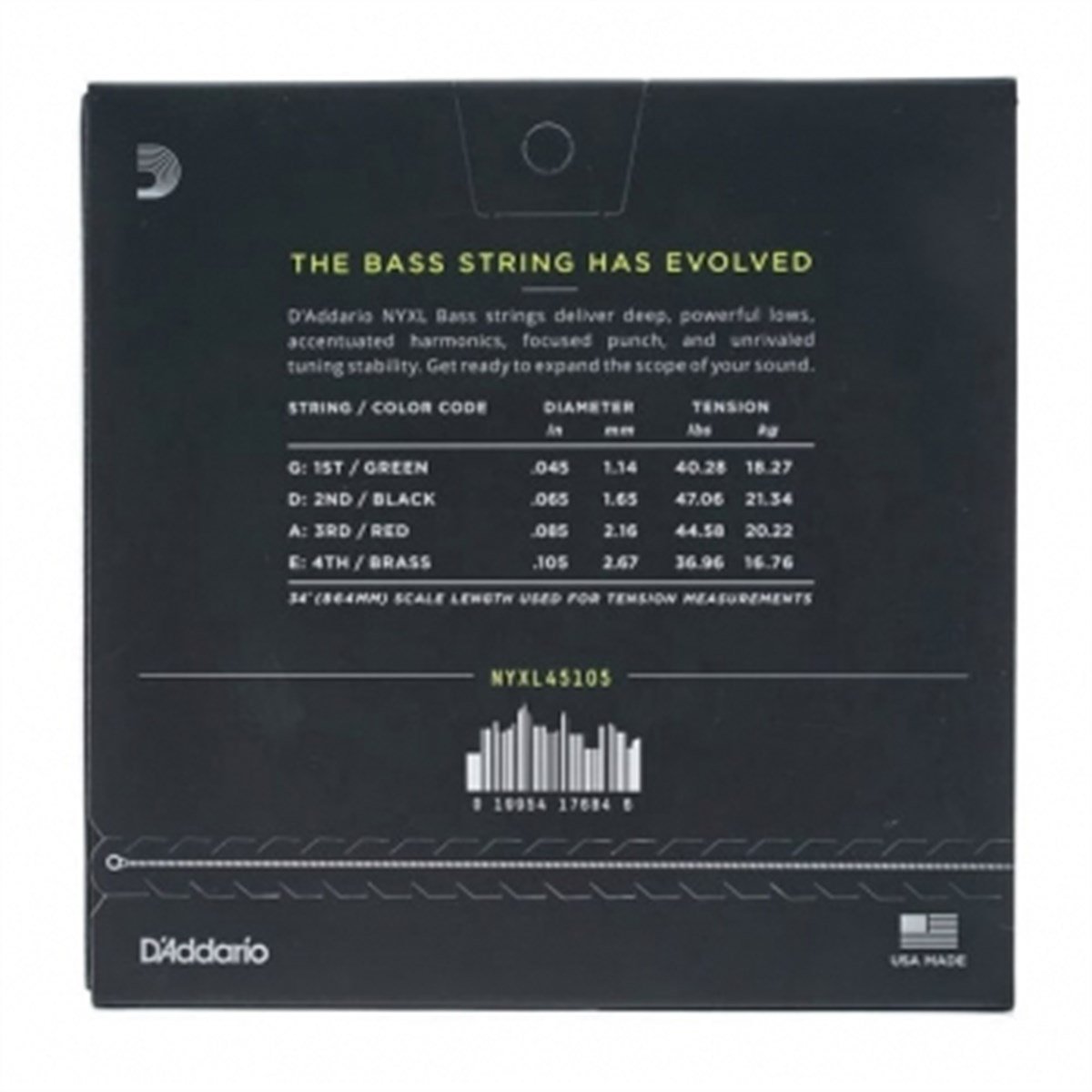 DADDARIO NYXL45105 BAS GİTAR TEL SETİ 45-105