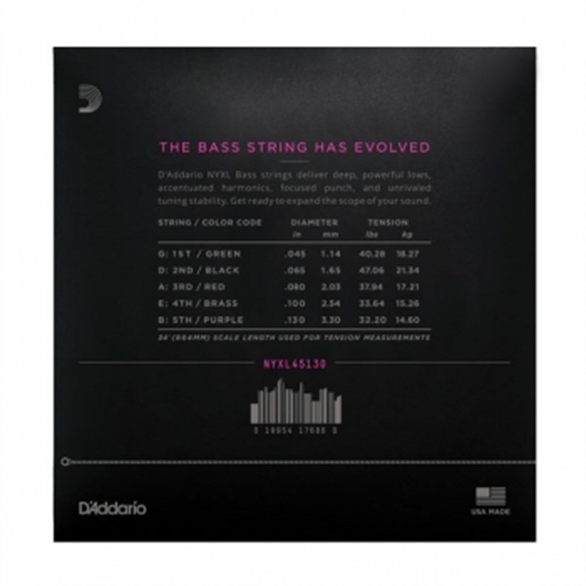 DADDARIO NYXL45130 BAS GİTAR TEL SETİ 45-130