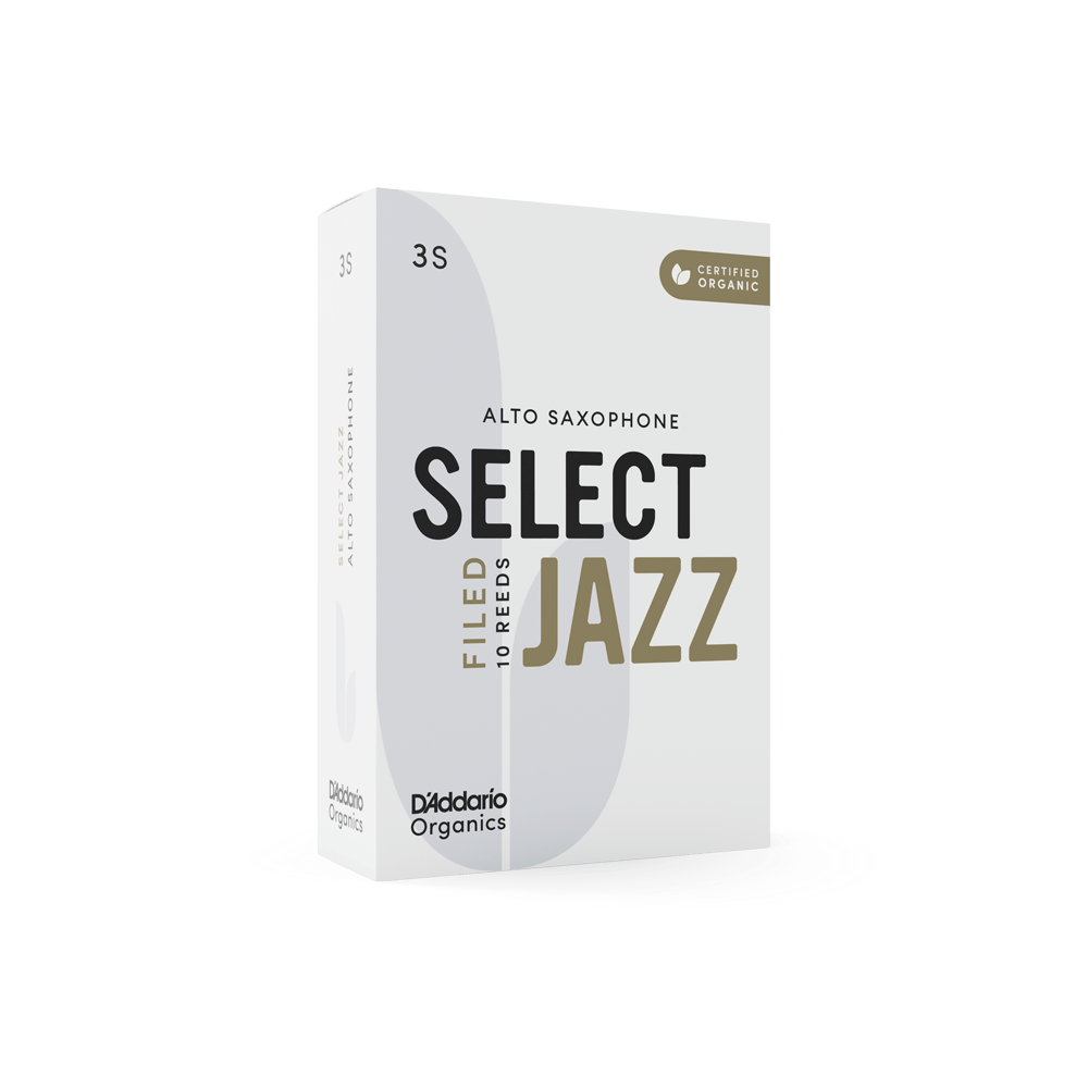 D'addario Woodwinds Organic Select Jazz Unfiled Alto Saksafon Kamışı - 3 Soft (10'lu Kutu)