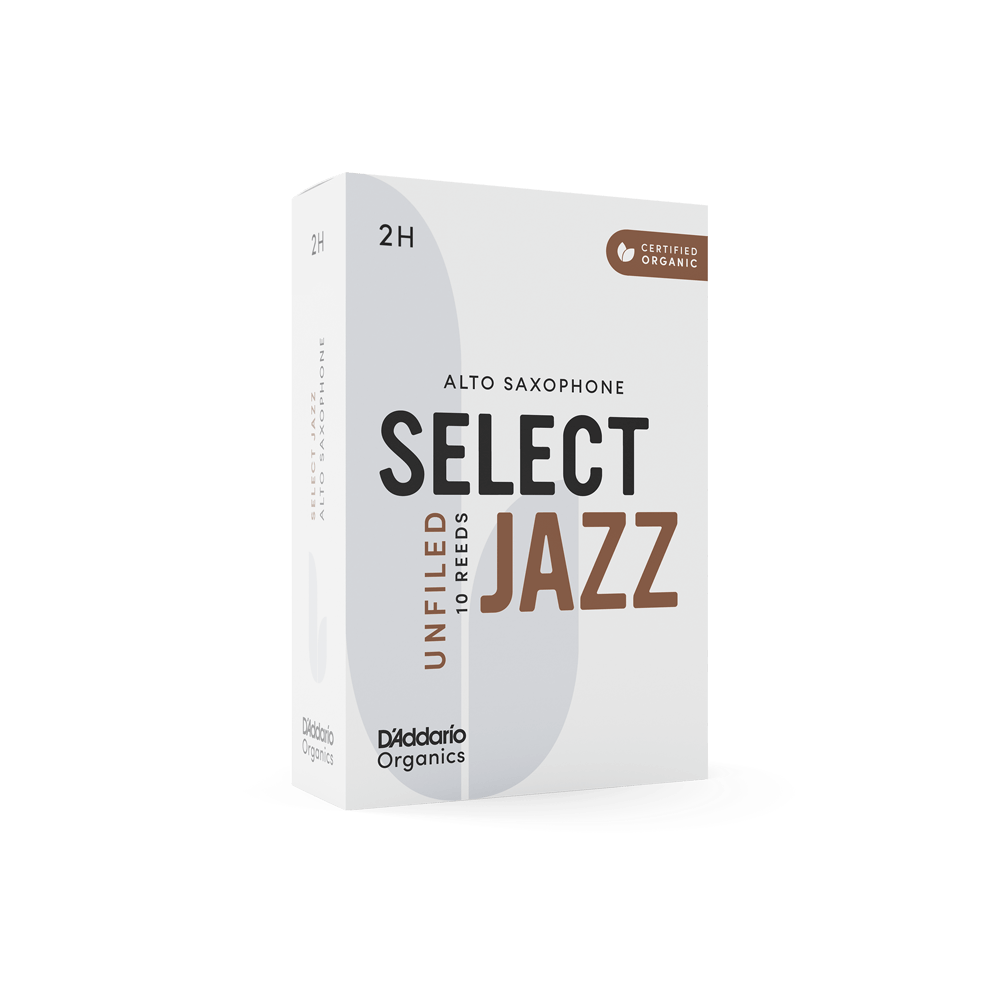 D'Addario Woodwinds Organic Select Jazz Unfiled Alto Saksafon Kamışı No:2 Hard