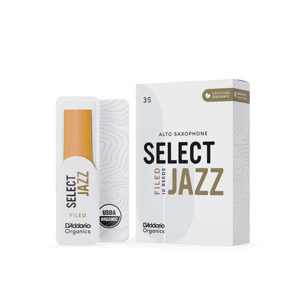 D'addario Woodwinds Organic Select Jazz Unfiled Alto Saksafon Kamışı - 3 Soft (10'lu Kutu)