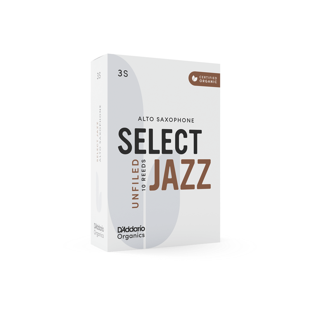 D'Addario Woodwinds Organic Select Jazz Unfiled Alto Saksafon Kamışı No:3 Soft