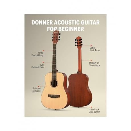 Donner DAG-1 Akustik Gitar Seti (Natural)