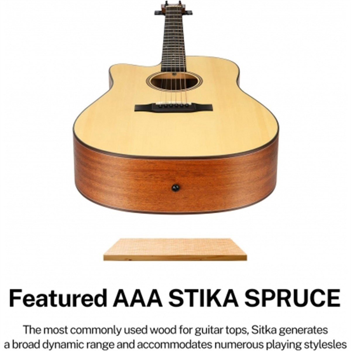 Donner DAG-1CL Solak Akustik Gitar Paketi (Natural)