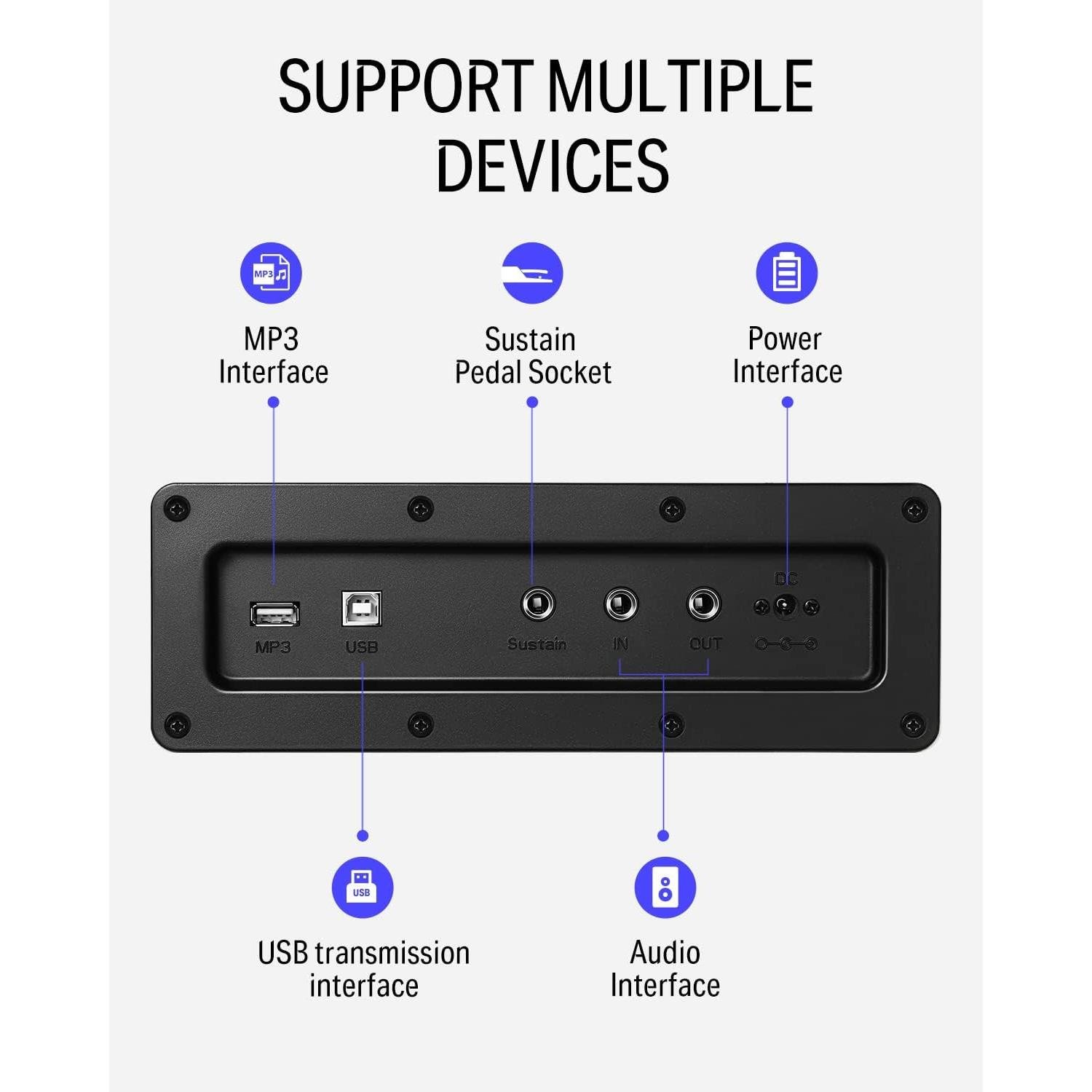 Donner DDP-100 Dijital Piyano (Beyaz)