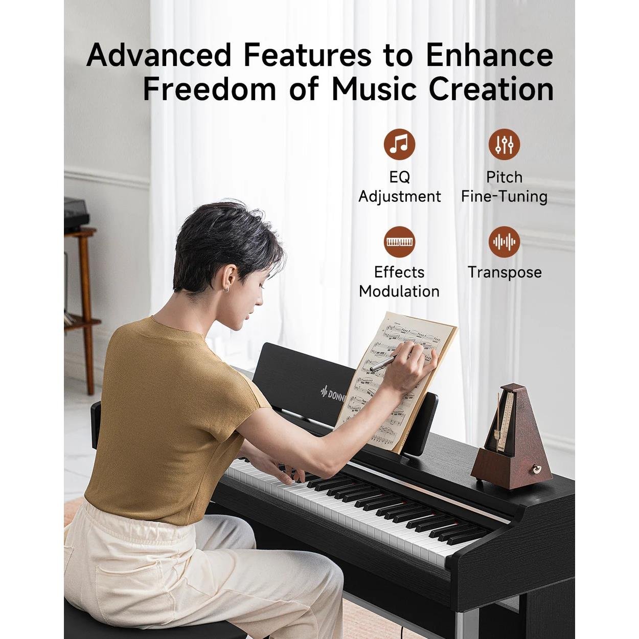 Donner DDP-200 Pro Dijital Piyano (Siyah)