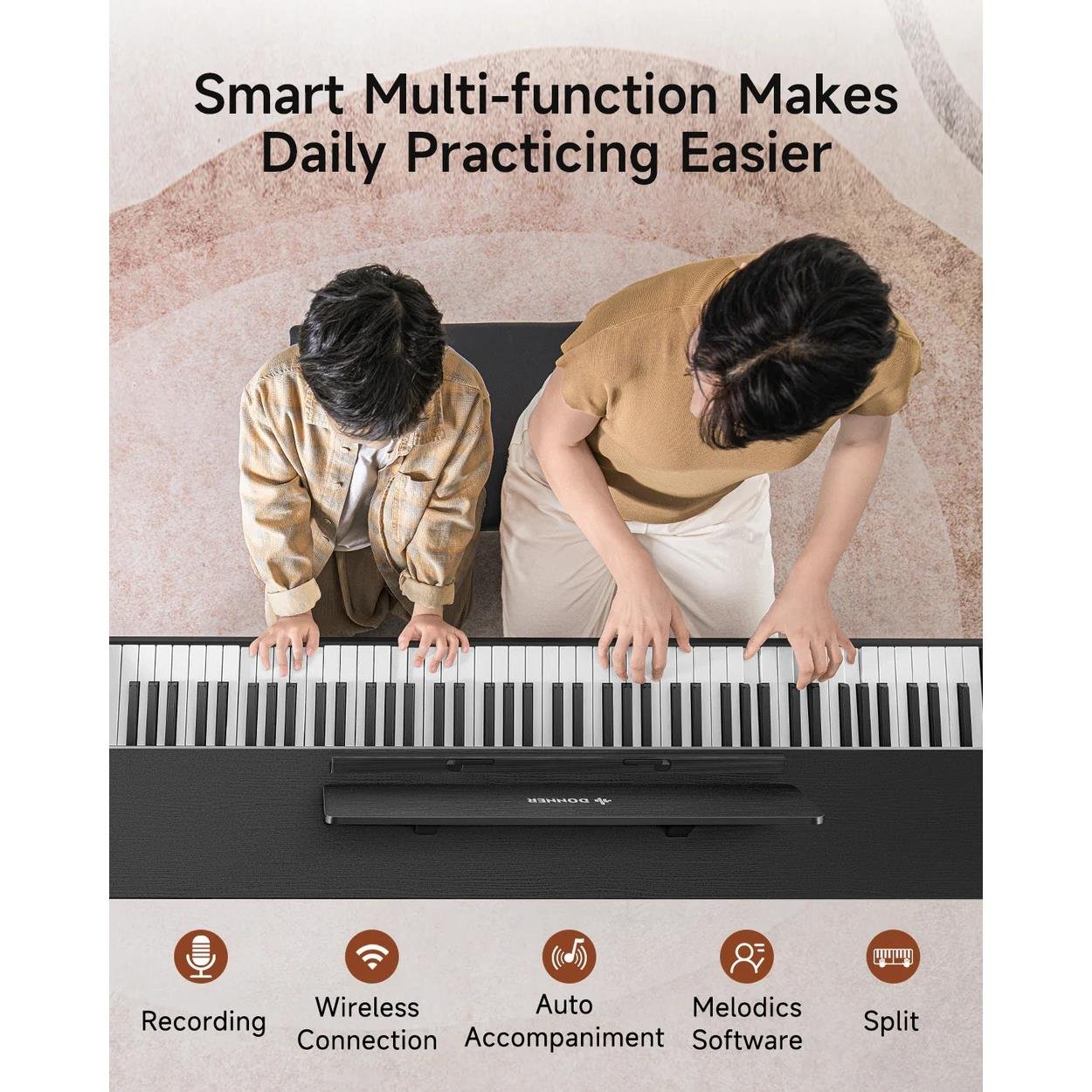 Donner DDP-200 Pro Dijital Piyano (Siyah)