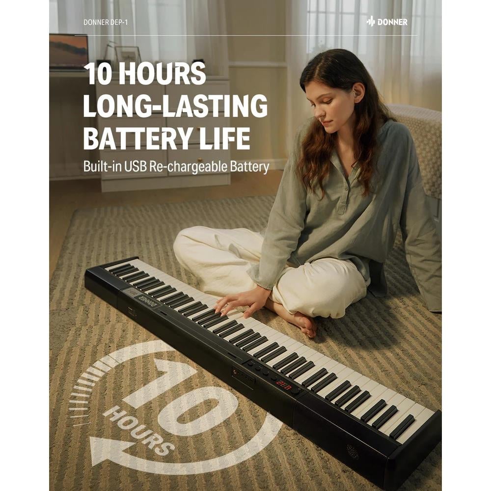 Donner DEP-1 Taşınabilir Dijital Piyano (Siyah)