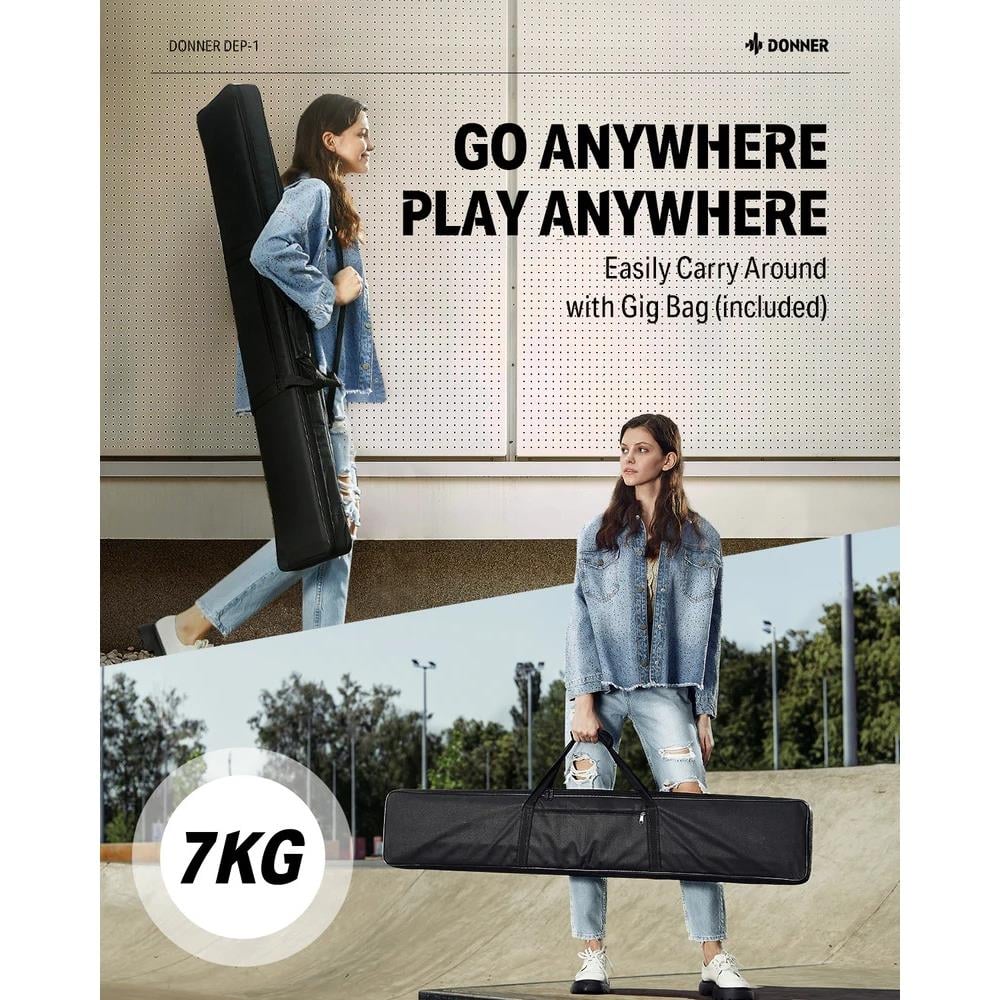 Donner DEP-1 Taşınabilir Dijital Piyano (Beyaz)