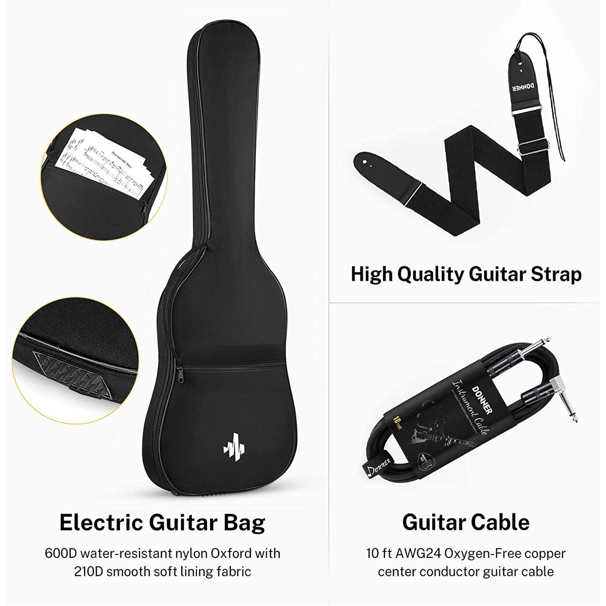 Donner DJC-1000S TL Thinline F Hole Elektro Gitar Paketi