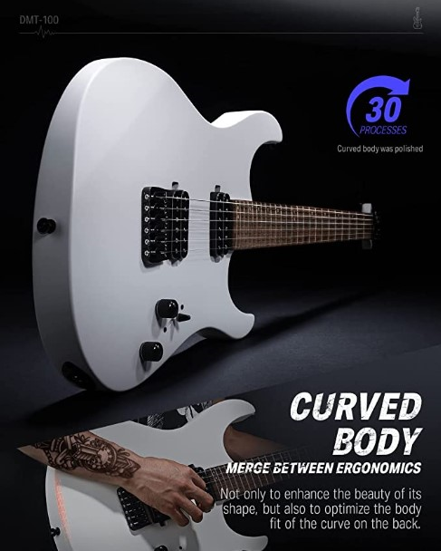 Donner DMT-100 Elektro Gitar (Beyaz)