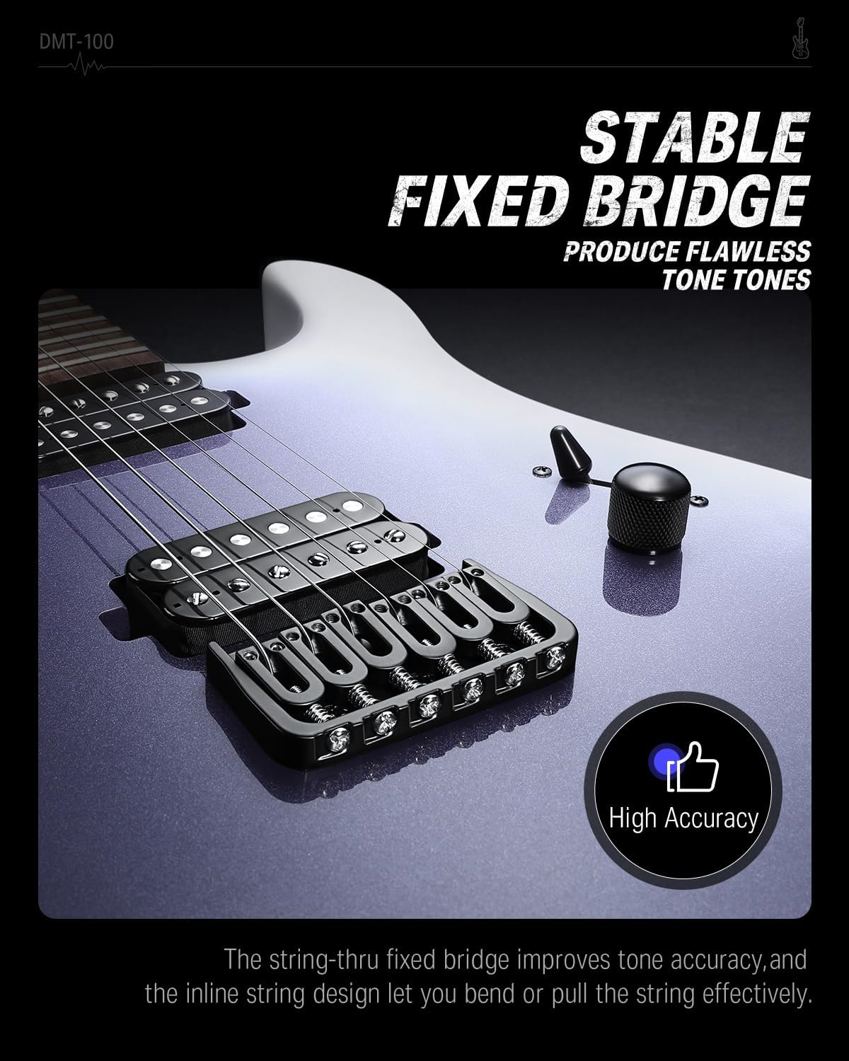 Donner DMT-101B Elektro Gitar (Purple Burst)