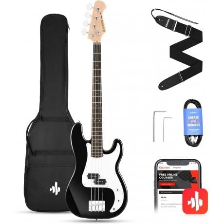 Donner DPB-510 Elektro Bas Gitar P Tarzı Bas Gitar Seti (Siyah)