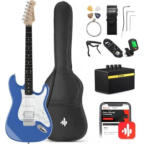 Donner DST-100T Elektro Gitar Seti (Lake Blue)