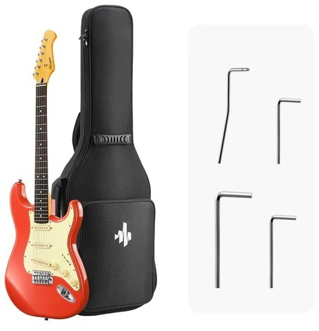 Donner DST-600 Elektro Gitar (Fiesta Red)
