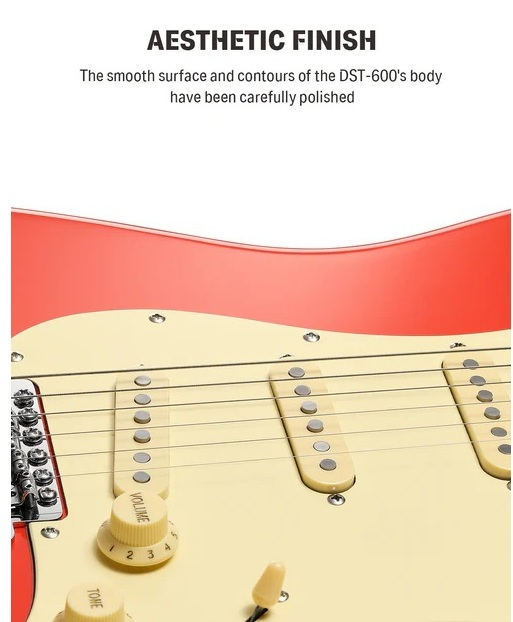 Donner DST-600 Elektro Gitar (Fiesta Red)